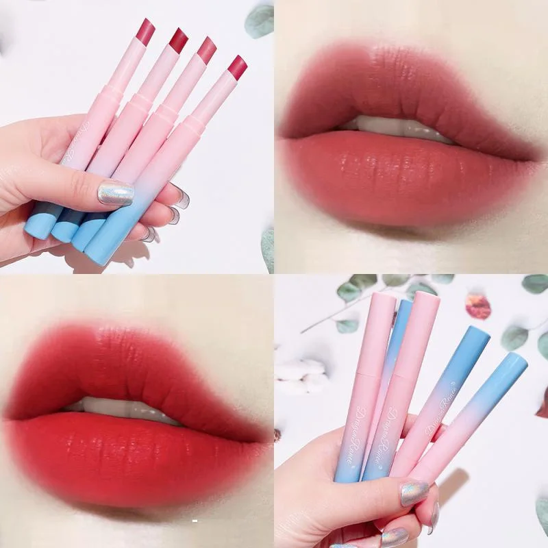 

8 Colors Gradient Tube Lipstick Long Lasting Smooth Lipstick Lips Makeup Cosmetics Maquiagem TSLM1