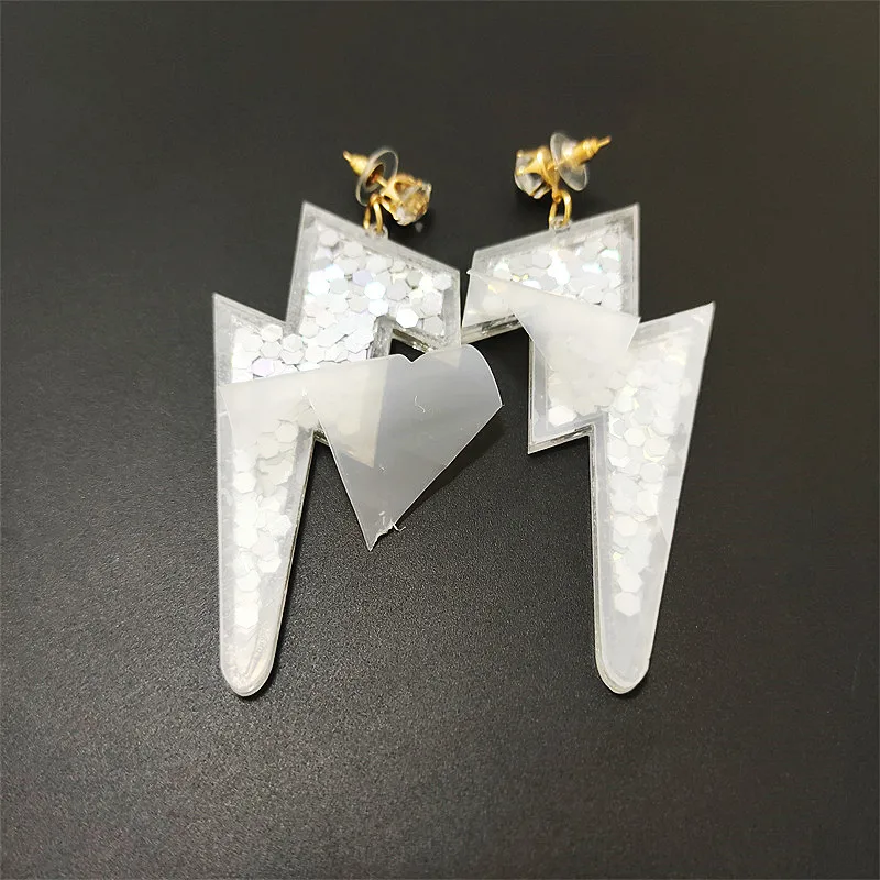 KUGUYS модные длинные висячие серьги с блестками для женщин DJ DS ювелирные изделия из