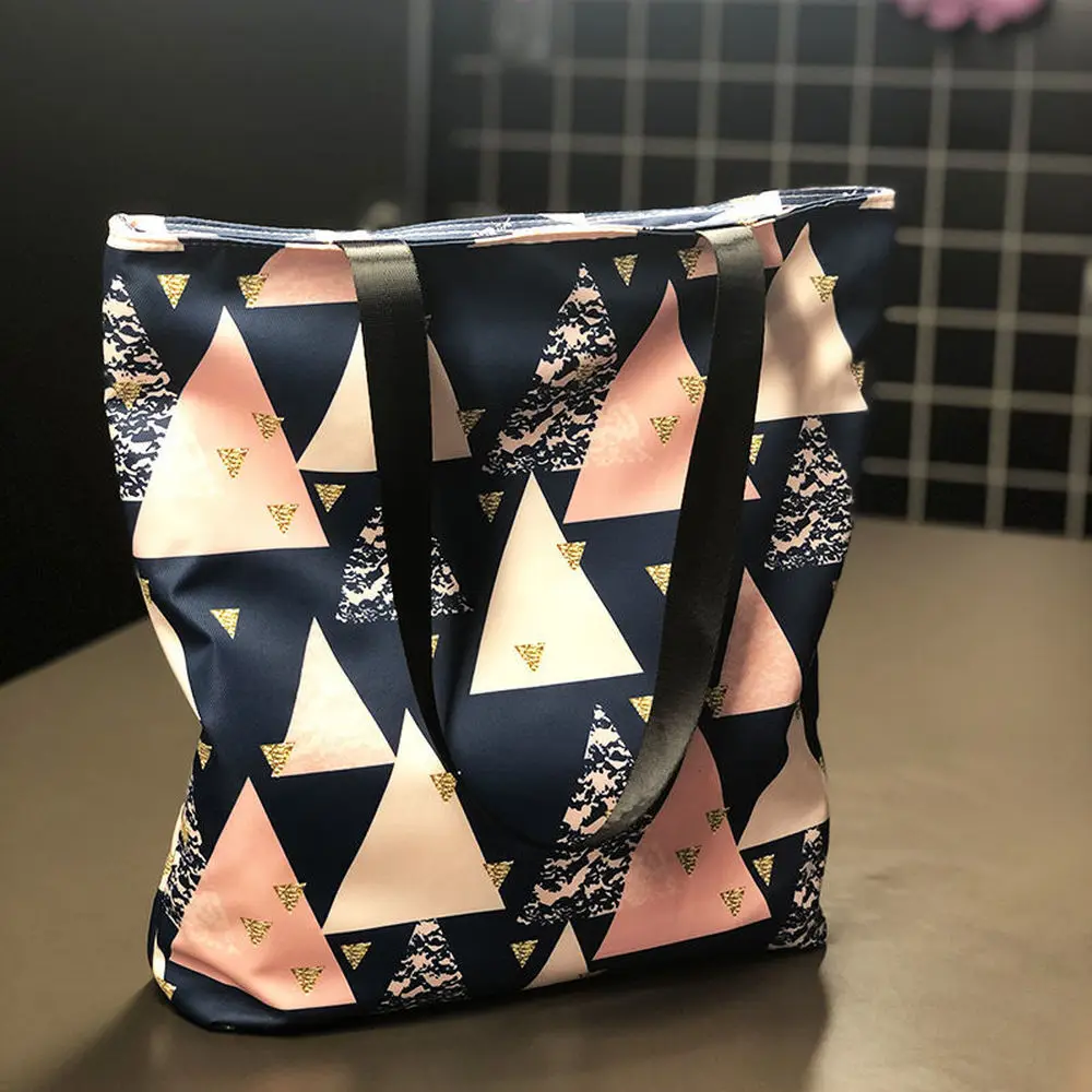 

2022 Women Fashion Casual Korea Japanese College Style Shoulder Bag Waterproof Oxford Cloth Large Capacity Shopping Handbag