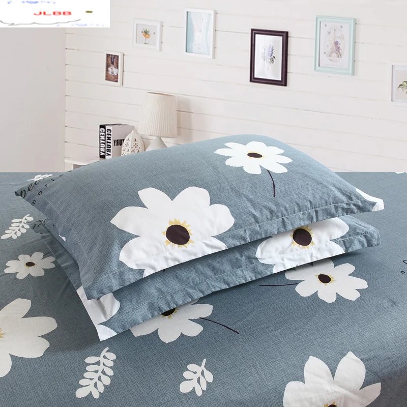 

100% Cotton Nordic Style Bedding Set 4pcs flower King Queen Twin size Quilt Cover Duvet Cover Bed sheet Fitted sheet Pillowcase