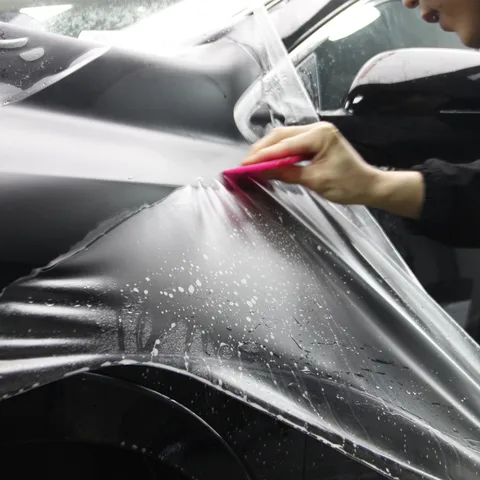 SUNICE прозрачная матовая пленка для защиты автомобильной краски PPF, термополиуретановое покрытие для автомобиля, прозрачное покрытие для бюстгальтера, защита от царапин, ширина 152 см (60 дюймов), клей