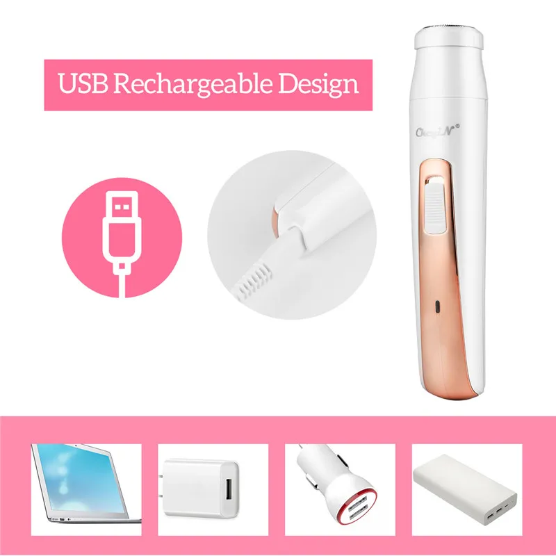 4 в 1 USB Перезаряжаемый эпилятор для удаления волос триммер носу Бритва мужчин и