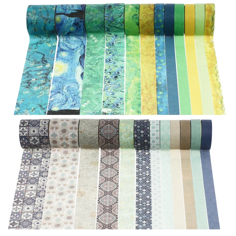 

24 рулона декоративной маскировочной ленты, Васи-лента для скрапбукинга, творчества и рукоделия