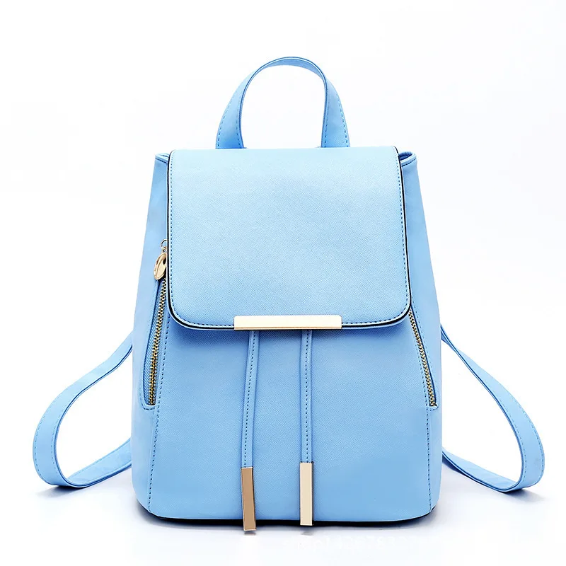Рюкзак женский из искусственной кожи женские рюкзаки подростковая Школа Mochila Feminina рюкзак Mochilas Mujer - Цвет: Sky Blue