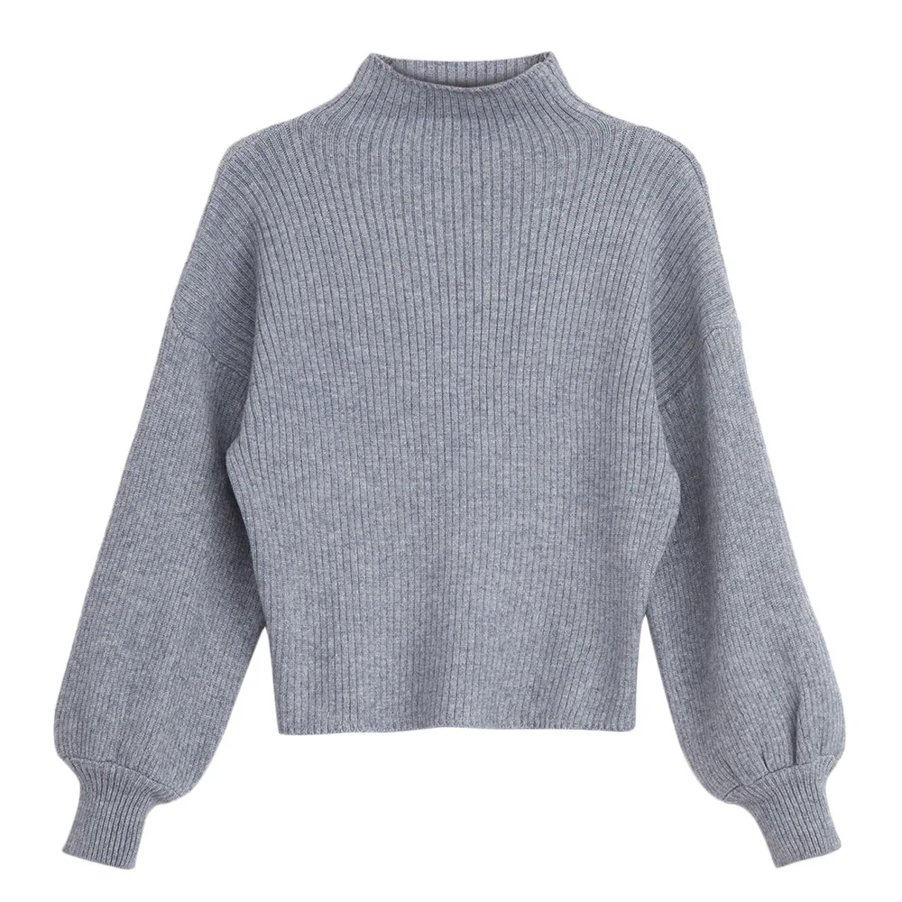 ZAFUL New Turtleneck Sweater Women Pullover Elasticity Knitted Ribbed Slim Jumper Autumn Winter Basic Female Top | Женская одежда