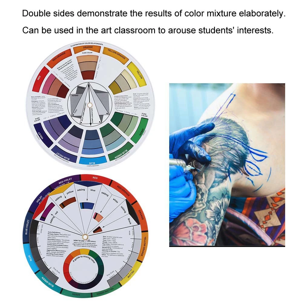 12 цветная бумага для карт микро-пигмент смешивания цветов колесная диаграмма