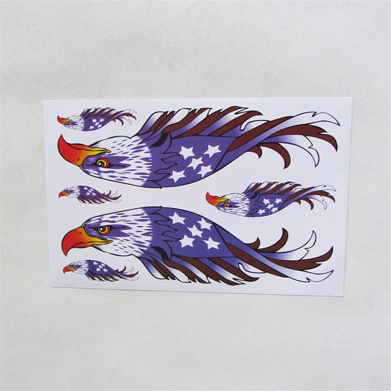 4 Styles Colour Sticker Automobile Body Printing Eagle Decal Cover Scratch Paint US FLAG EAGLE FLAME | Автомобили и мотоциклы