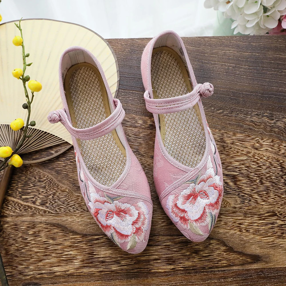 Женские парусиновые балетки Veowalk с цветочной вышивкой и бабочками комфортные