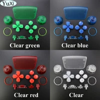 yuxi replacement transparent full set buttons touchpad decorative trim shell button with joystick ring for ps5