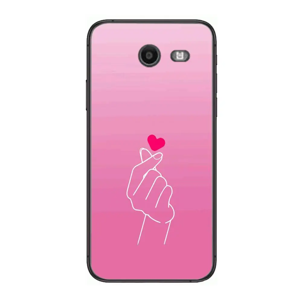 

Love Exquisite Phone Case Hull For Samsung Galaxy J 4 3 5 6 7 8 EU 2018 Plus 2017 Black Shell Art Cell Cover TPU