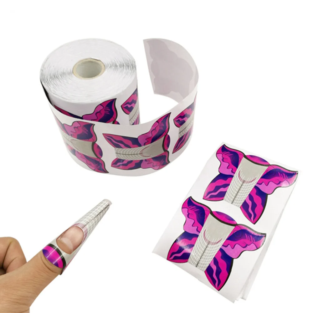 100/500 шт инструментов для ногтей формы направляющая Форма Стикеры акриловые УФ