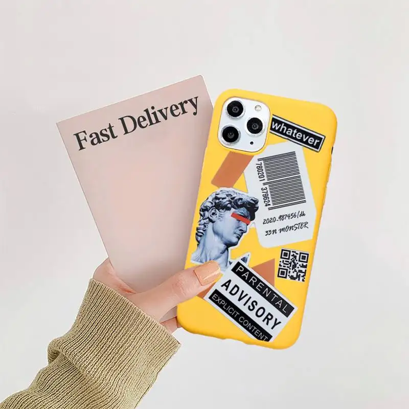 

label luxury Phone Case coque Candy Color for iPhone 11 12 mini pro XS MAX 8 7 6 6S Plus X SE 2020 XR