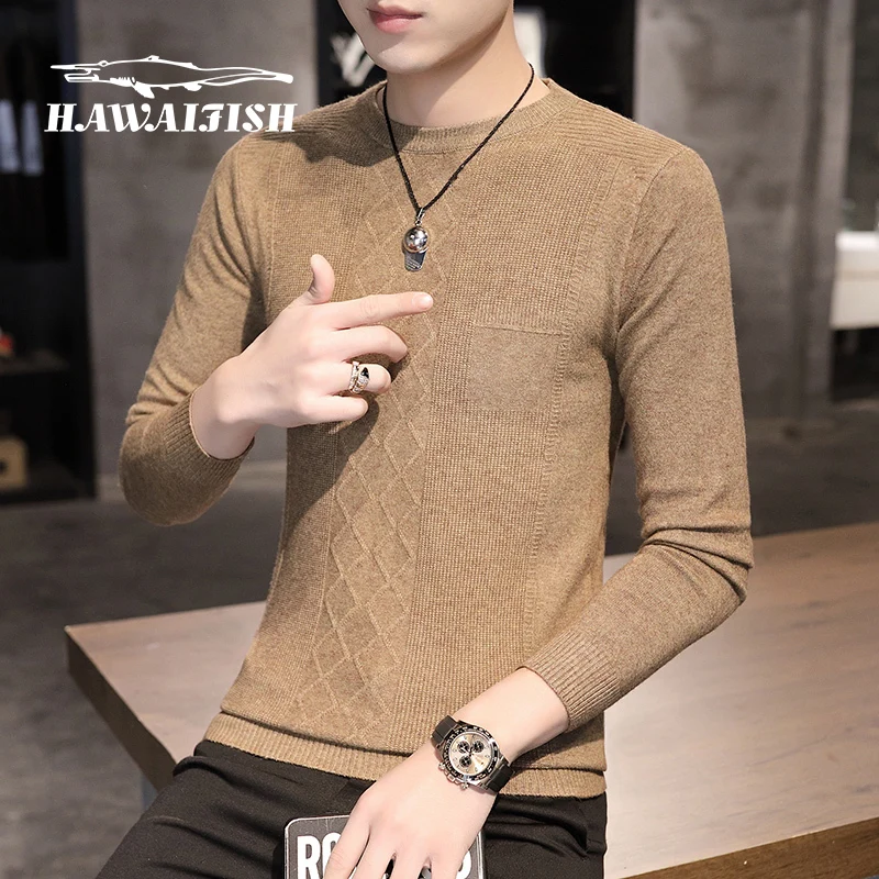 

Pullover 2021 winter new trendy sweater all-match loose round neck sweater winter youth sweater knitted sweater men