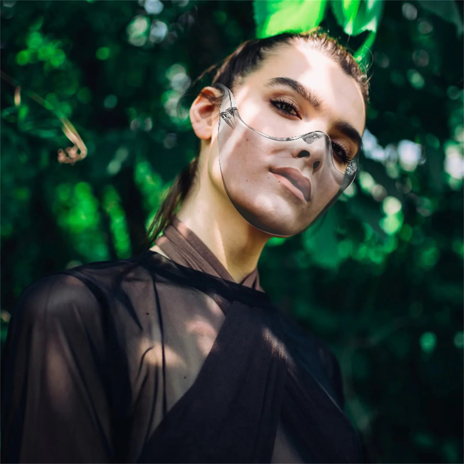 5 шт. многоразовый уход за кожей лица маска прозрачный черный прочный Хэллоуин