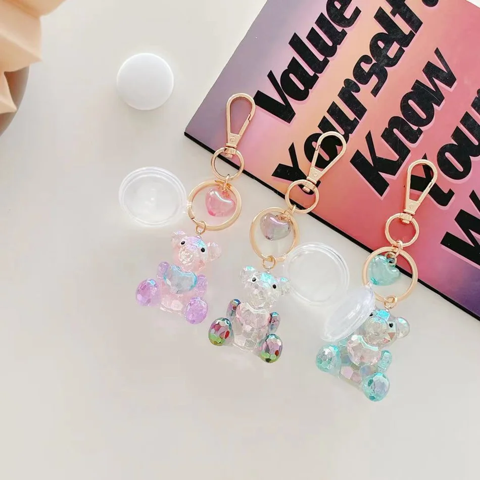 

Чехол-накладка для AirTag, из мягкого силикона, с брелоком в виде медведя