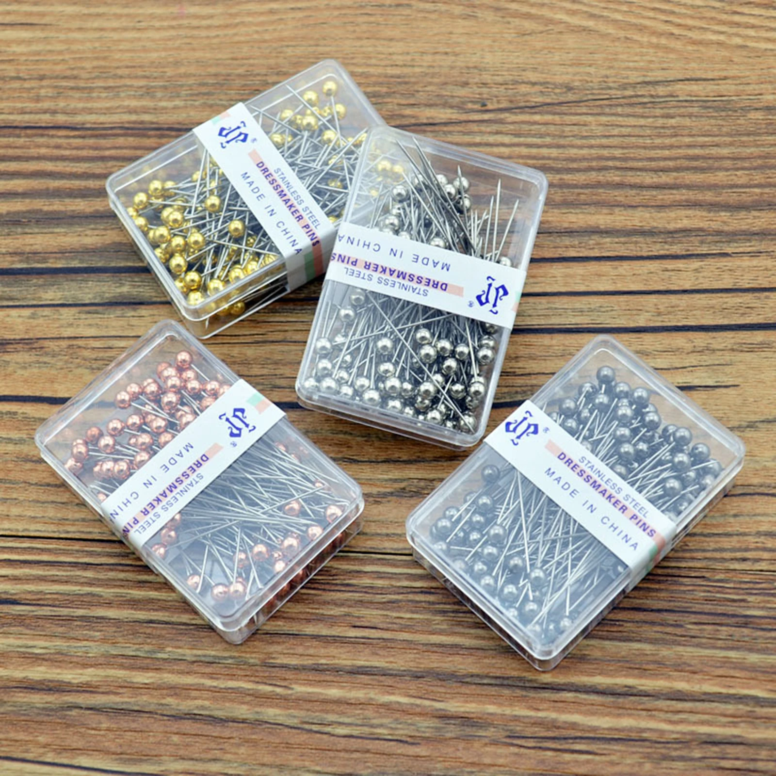 100Pcs/Box 36cm Colorful Round Pearl Head Needles Stitch Straight Push Sewing Pins For Dressmaking DIY Tools Positioning | Дом и сад