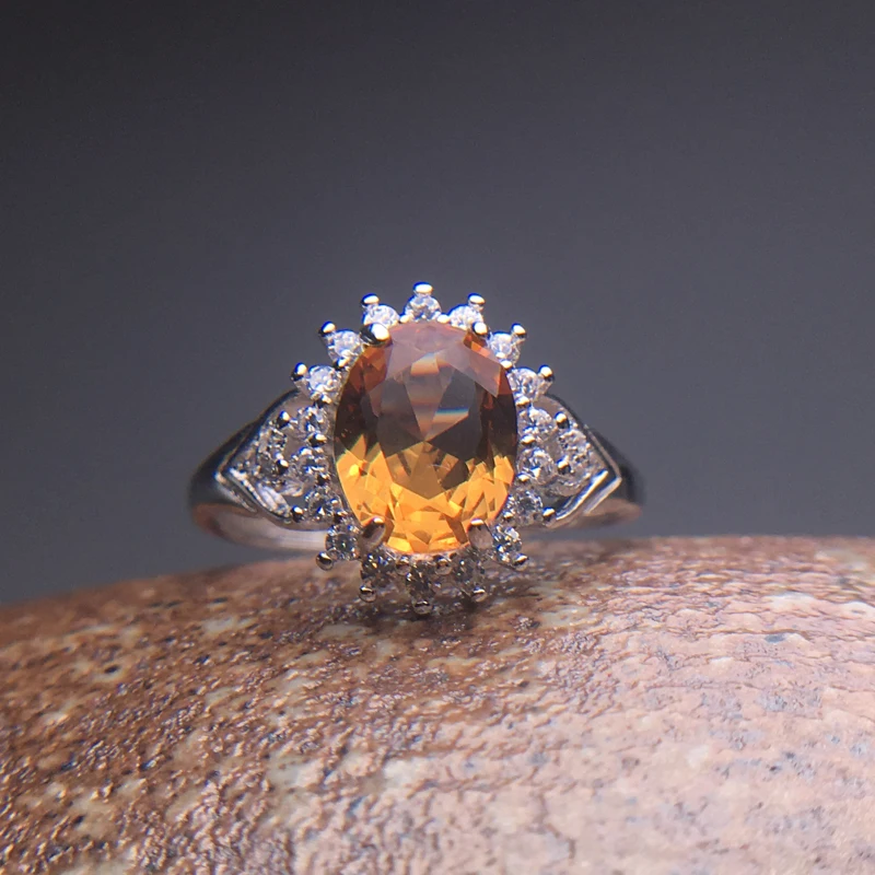 Женское кольцо с зултанитом CSJ из стерлингового серебра 925 пробы вечерние