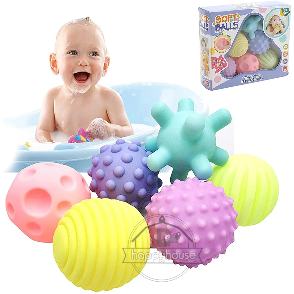 

Baby Bath Toys For Kids Water Spray Toys Soft Baby Balls Bathing Toys 3-6 Months Multi Ball Set for Toddlers ewborn Baby Toys