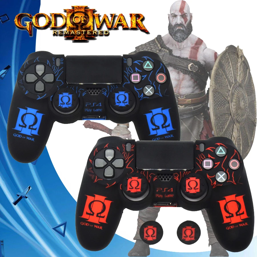 Силиконовый чехол с рисунком для беспроводного контроллера PS4/Slim/Pro защитный Sony