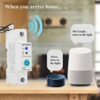 Автоматический выключатель Wi-Fi на din-рейке, таймер без счетчика энергии, дистанционное Голосовое управление, Alexa echo и google для умного дома