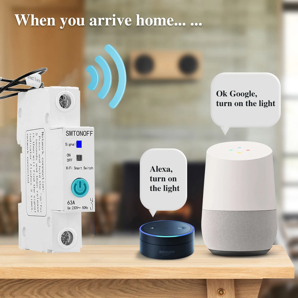 eWelink WiFi circuit breaker Smart din rail switch timer no meter remote control voice Alexa and google for Home | Обустройство дома