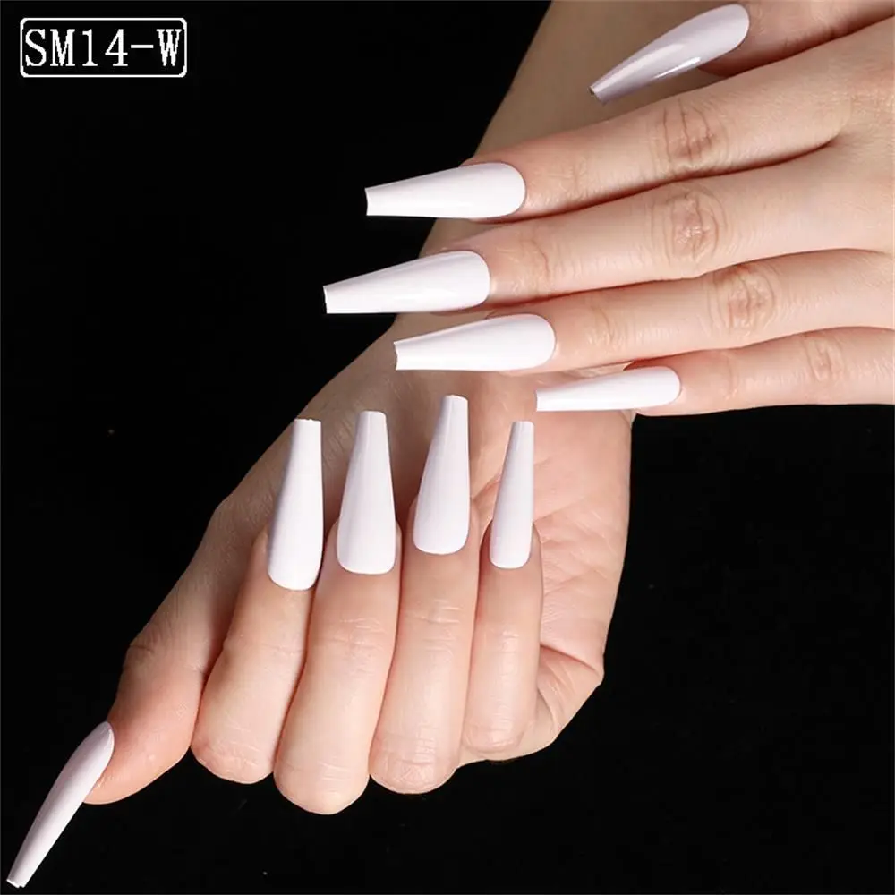 

24Pcs/Set Ballerina DIY Acrylic UV Gel Manicure Ballerina Fake Nails False Nail Tips Full Cover