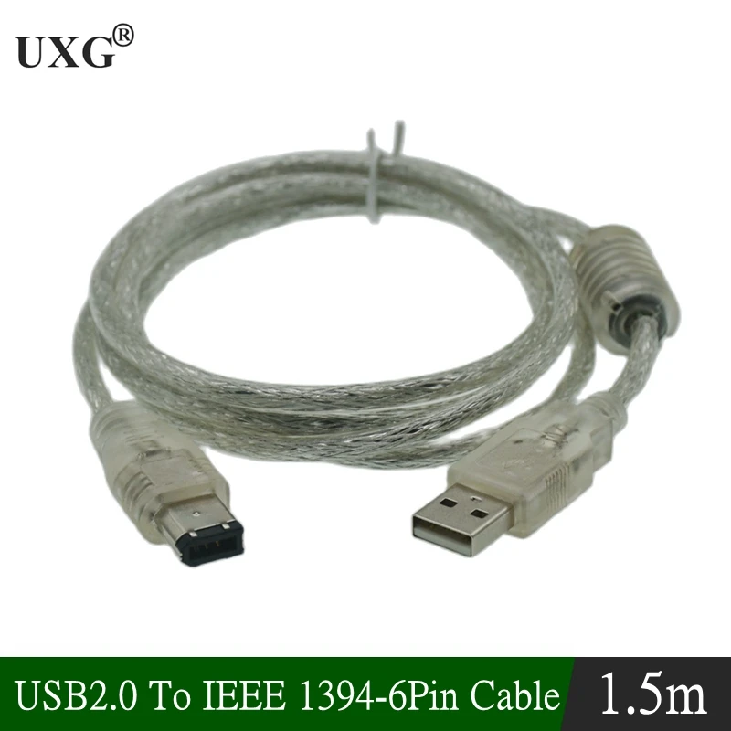 Переходник с USB «папа» на Firewire IEEE 1394, 6-контактный переходник «папа», кабель Firewire 1394, кабель 1,5 м для цифровой камеры DV