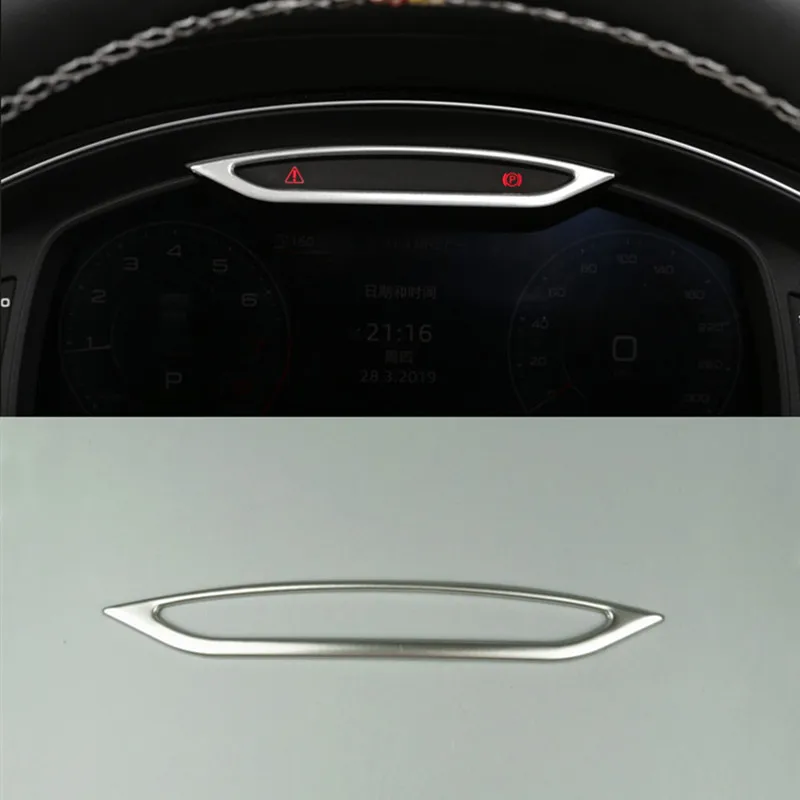 steering trim Автомобильный Стайлинг приборной панели вентиляционные отверстия декоративная наклейка на рамку для Audi A6 C8 интерьерные аксессуары консоль воздушный выход крышка отделка - Название цвета: steering trim