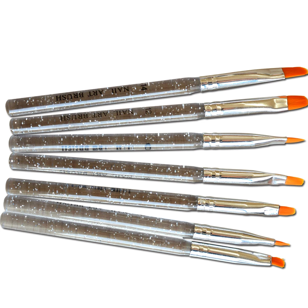 7 шт./лот кисть для дизайна ногтей УФ гель акриловый дизайн Советы салонов Сделай