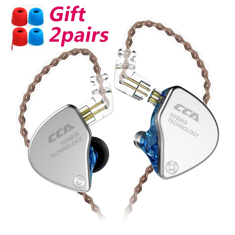 Гибридные наушники CCA CA4 1BA + 1DD Hi Fi для мониторов kz zsn pro zst металлические