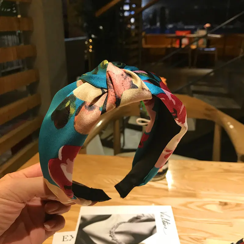 

Women Summer Silk Satin Headband Wide Animal Bees Print Hairband Lady Hair Ties Slip Hairband Girls Bow Hair Hoop Accessories20
