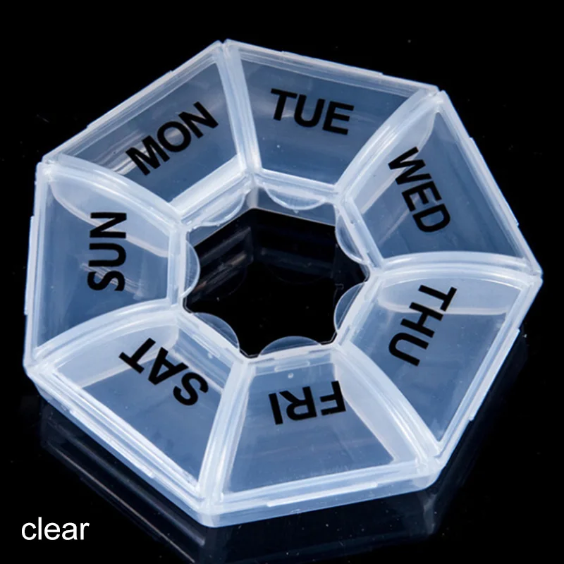 Таблетки Организатор Портативный еды Класс медицинский ящик пластиковый