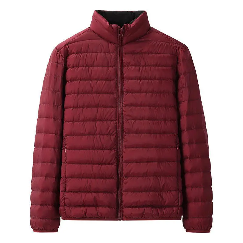 Light and thin down jacket men's stand collar large size slim fit thin lightweight youth short coat men's fashion men's fashion