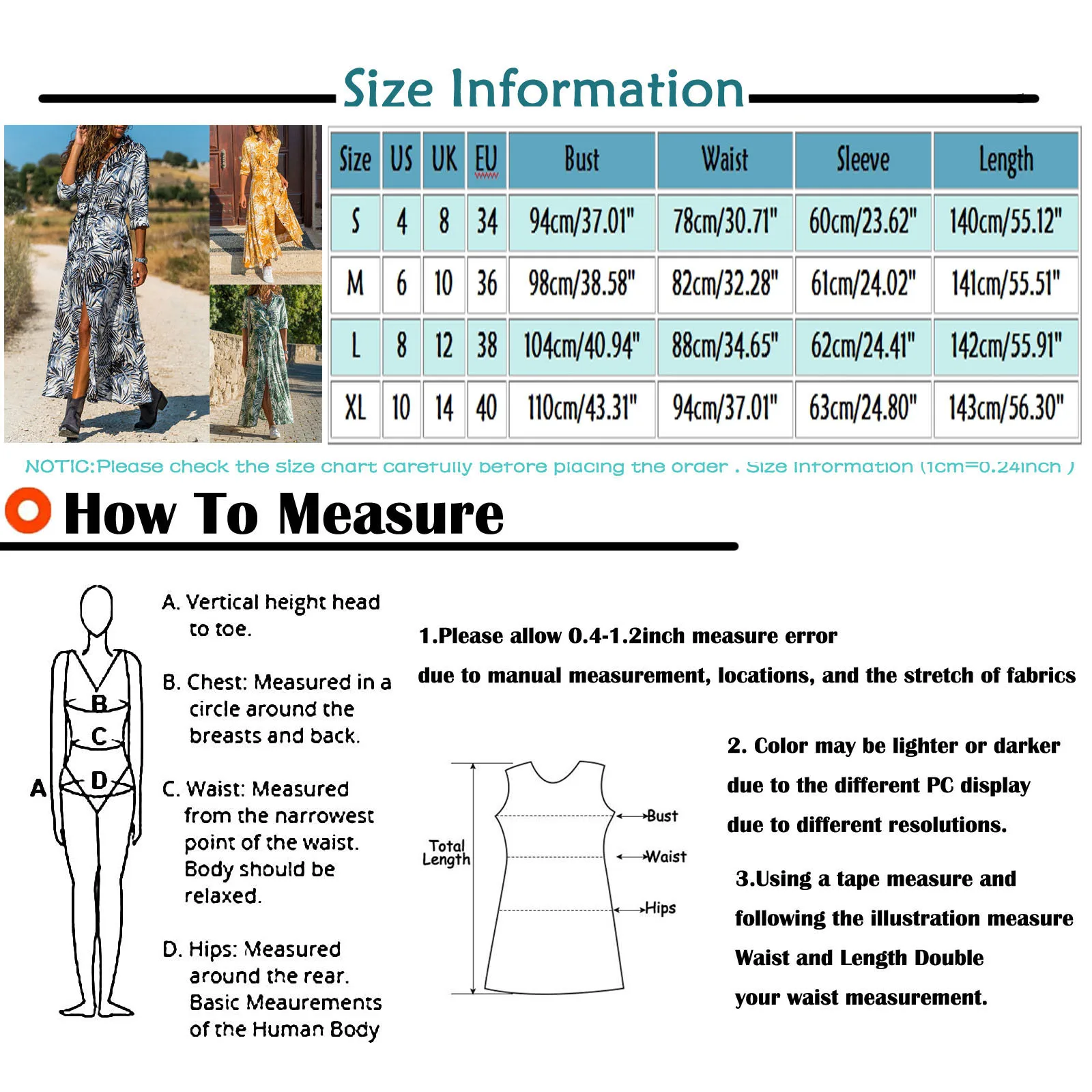 

Fashion Women's Long Sleeve Leaf Printed Turn-down Collar Button Bandage Waist Casual Loose Party Split Long Dress Vestidos#g3