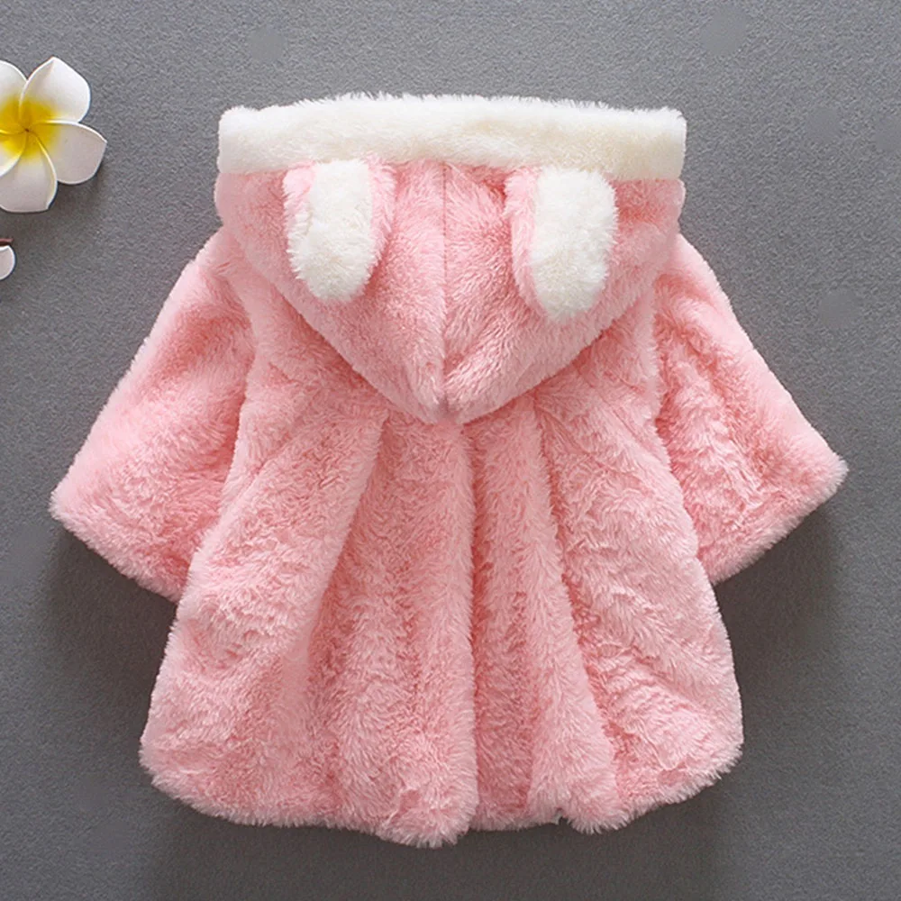 AmyaBaby/осенне-зимние пальто и куртки с искусственным мехом для малышей; теплая одежда с капюшоном для младенцев; Рождественская верхняя одежда для маленьких девочек; куртки