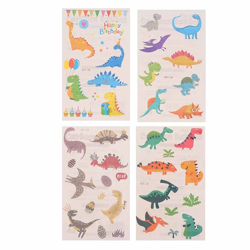 1 шт. милые и веселые детские наклейки на татуировку динозавра водонепроницаемые