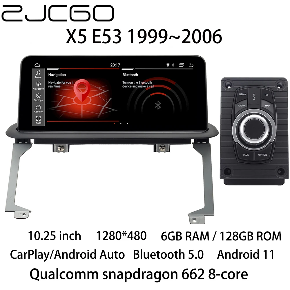 ZJCGO автомобильный мультимедийный плеер стерео GPS Радио Навигация Android 11 экран для