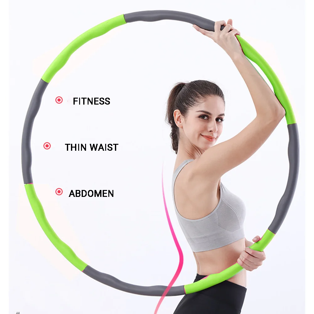 

8 Knots Fitness Hoop Removable PE Hoop Yoga Waist Exercise Slimming Sport Hoop Massage Fitness Circle Indoor Gym skipping rope
