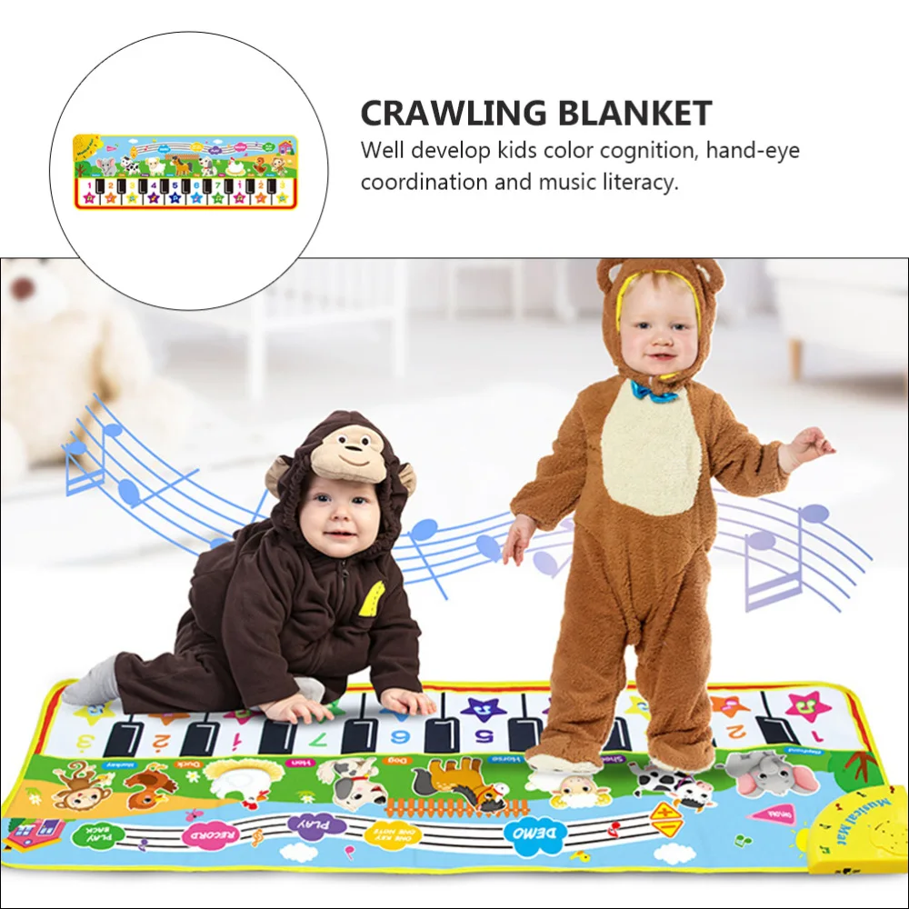 

1pc Baby Crawling Mat Baby Crawling Game Mat Cartoon Mat (Assorted Color)
