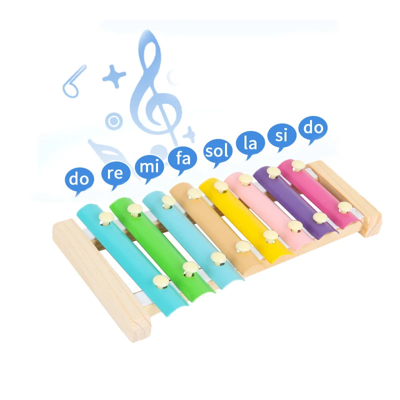 Красочные Детские деревянные игрушки дети Металл ксилофон Glockenspiel музыкальный инструмент Обучающие игрушки; лучший подарок дропшиппинг