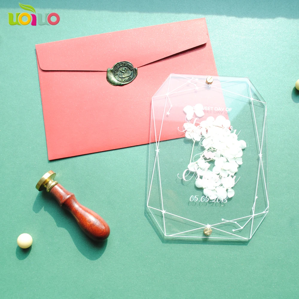 Роскошные свадебные приглашения в цветочек 10 шт. лидер продаж акриловые с