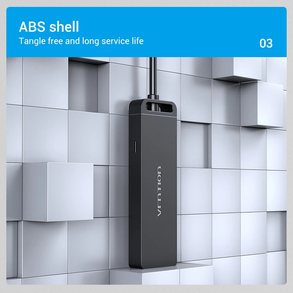 

Vention Hub 4 Ports 2 In 1 USB 3.0 Type-A Type-C Interface Micro-B Power Supply USB C to USB 3.0 Adapter 5Gbps Splitter