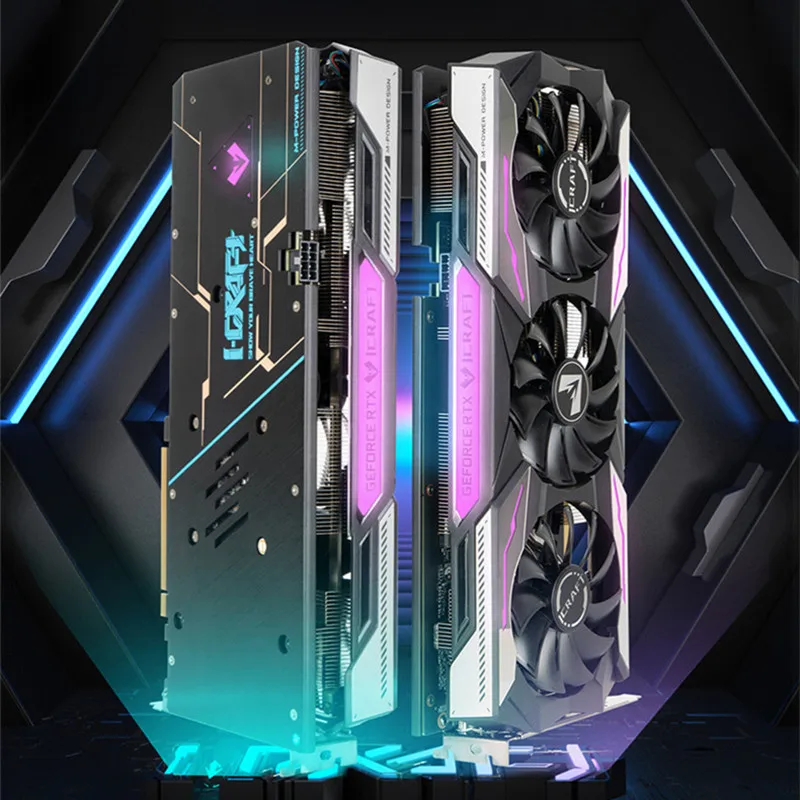 MAXSUN Новый RTX 3060Ti iCraft 8 Гб GDDR6 GPU NVIDIA компьютер ПК 256bit DP * 3 PCI Express X16 4 0 RGB игровая