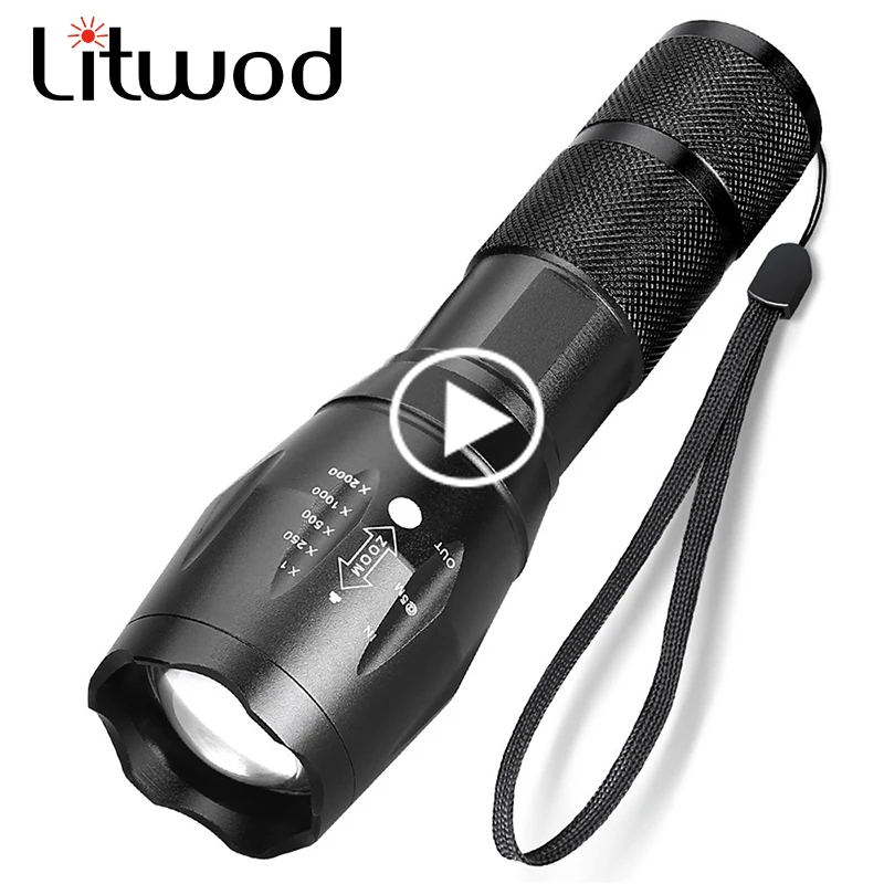 XM-L L2 5000лм алюминиевый водонепроницаемый Zoomable CREE светодиодный светильник фонарь Тактический светильник для 18650 аккумуляторной батареи или AAA