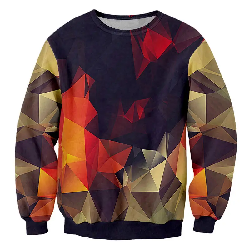 Красочные Объёмный рисунок (3D принт) Diamond шить графика мужские/женские пуловер
