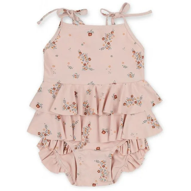 Детский купальник 2021 детский серии KS с цветами Цельный для девочек из двух частей