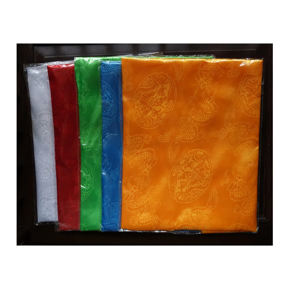 Тибетские декоративные гобелены с узором шарф из полиэстера и жаккардовой ткани