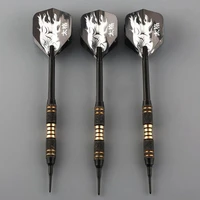 3pcs professional darts soft tip darts length 15 6cm black safty soft darts aluminum shaft soft tip for indoor dartboard games