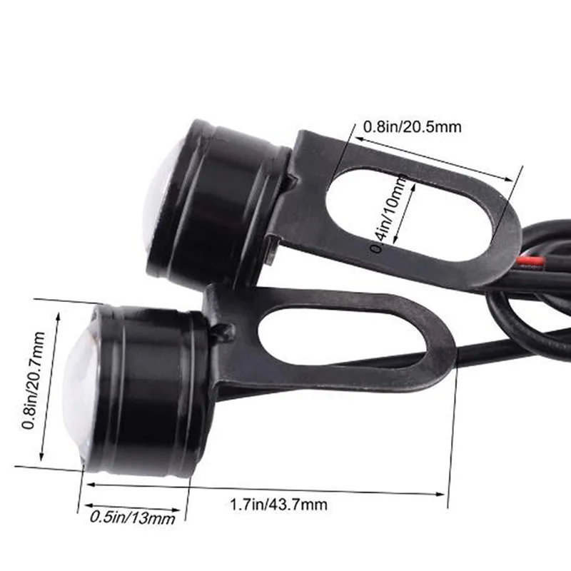 Зеркало заднего вида для мотоцикла 2 шт. 12 В 3 светодиода| |