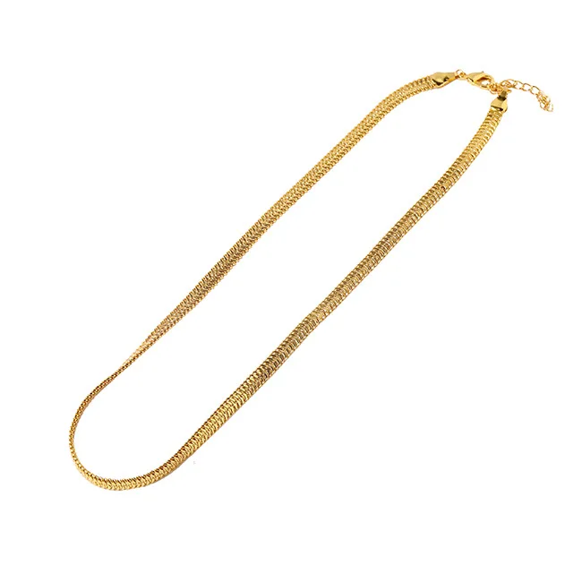 Ожерелье цепочка в стиле панк для женщин новинка уличная мода Золотая медная